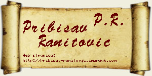 Pribisav Ranitović vizit kartica